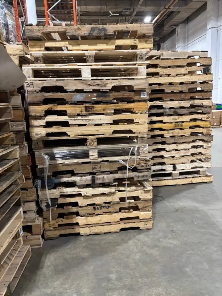 Local inventory of recycled wooden pallets for sale near me in Edmonton