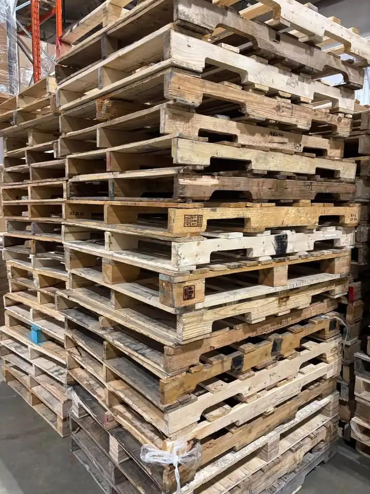 Edmonton warehouse stocking wood pallets for sale near me